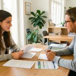 Les 6 meilleurs espaces de services jeunes du Var pour l’orientation en 2026 Une lycéenne et son père échangent avec une conseillère d’orientation autour de documents vierges dans un espace jeunesse lumineux du Var.